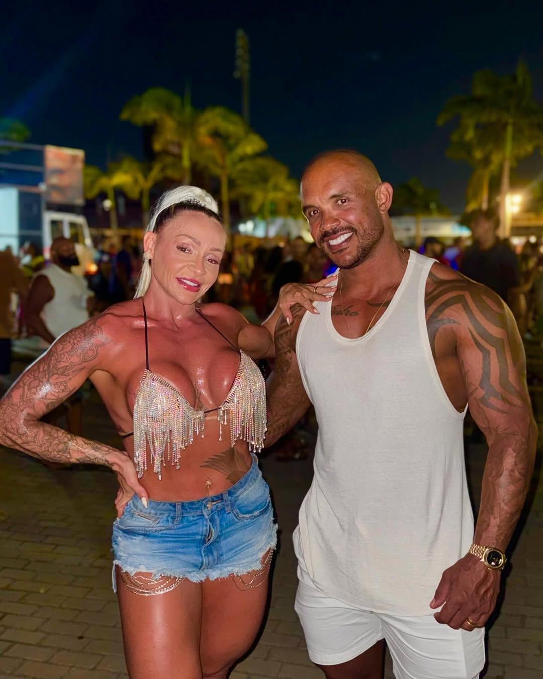 Marido de Aline Bianca, musa do Carnaval morta por infarto, se declara para a esposa: 'Ela era meu tudo'