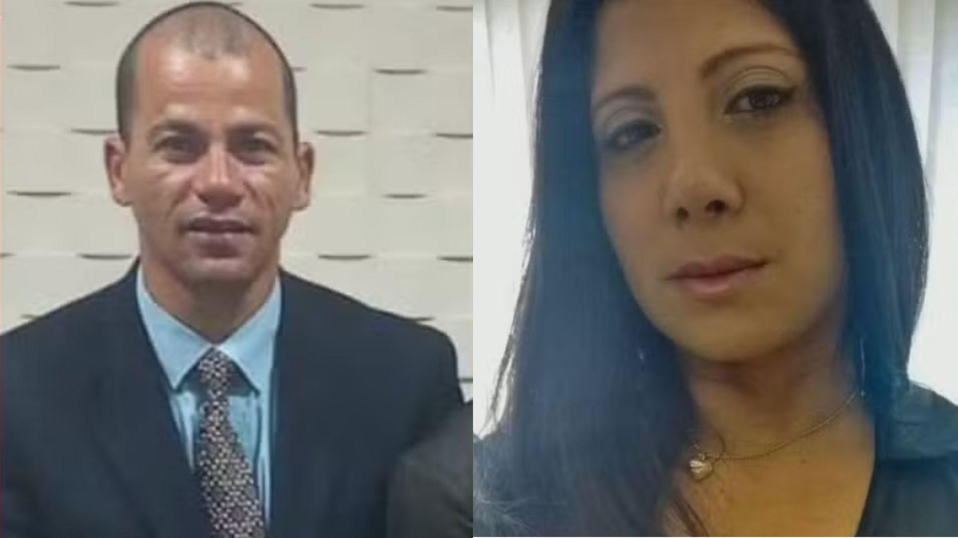 Imagem de Antônio Ailton da Silva, suspeito de assassinar a motorista de aplicativo Ana Rosa Brandão, que também está na foto.