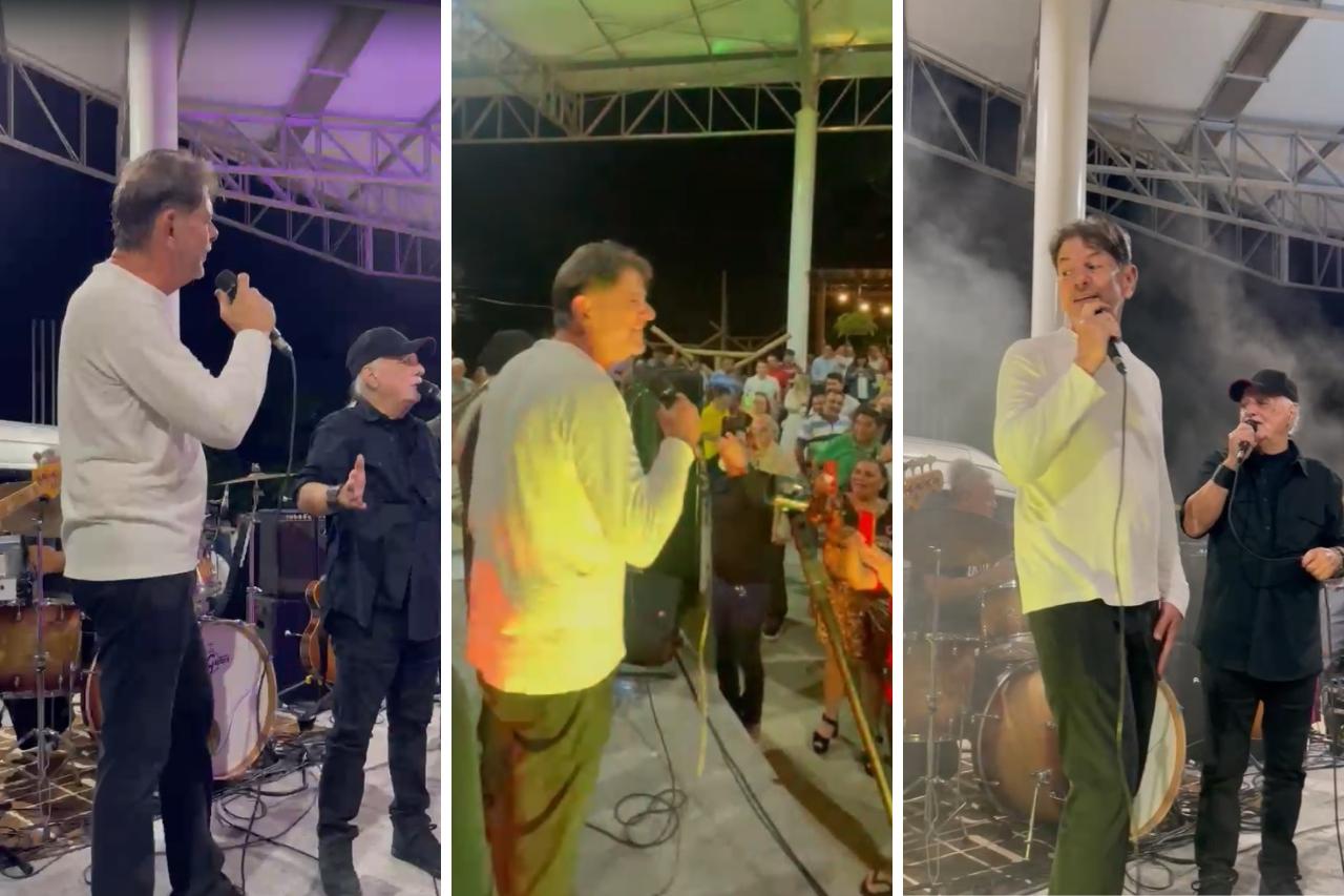 Cid cantou para animar os clientes do seu novo bar, na Serra da Meruoca