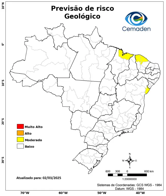 Previsão de risco geológico