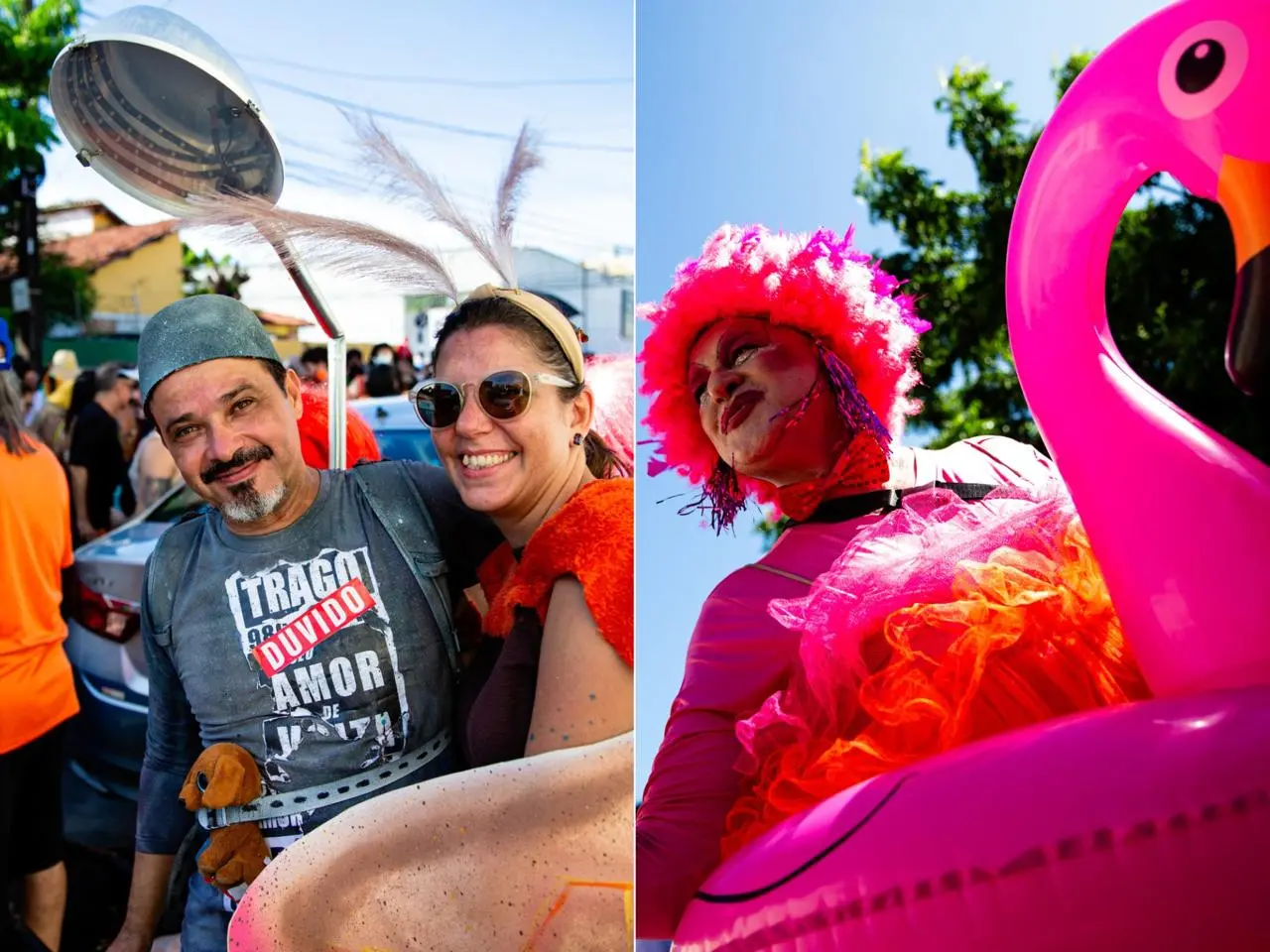 Foliões apostaram em fantasias criativas para curtir o Carnaval de Fortaleza