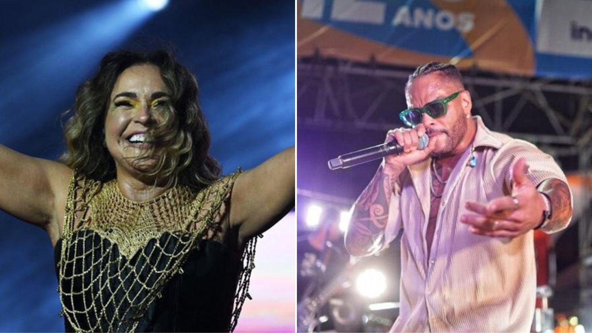 montagem de fotos de Daniela Mercury e Tony Salles