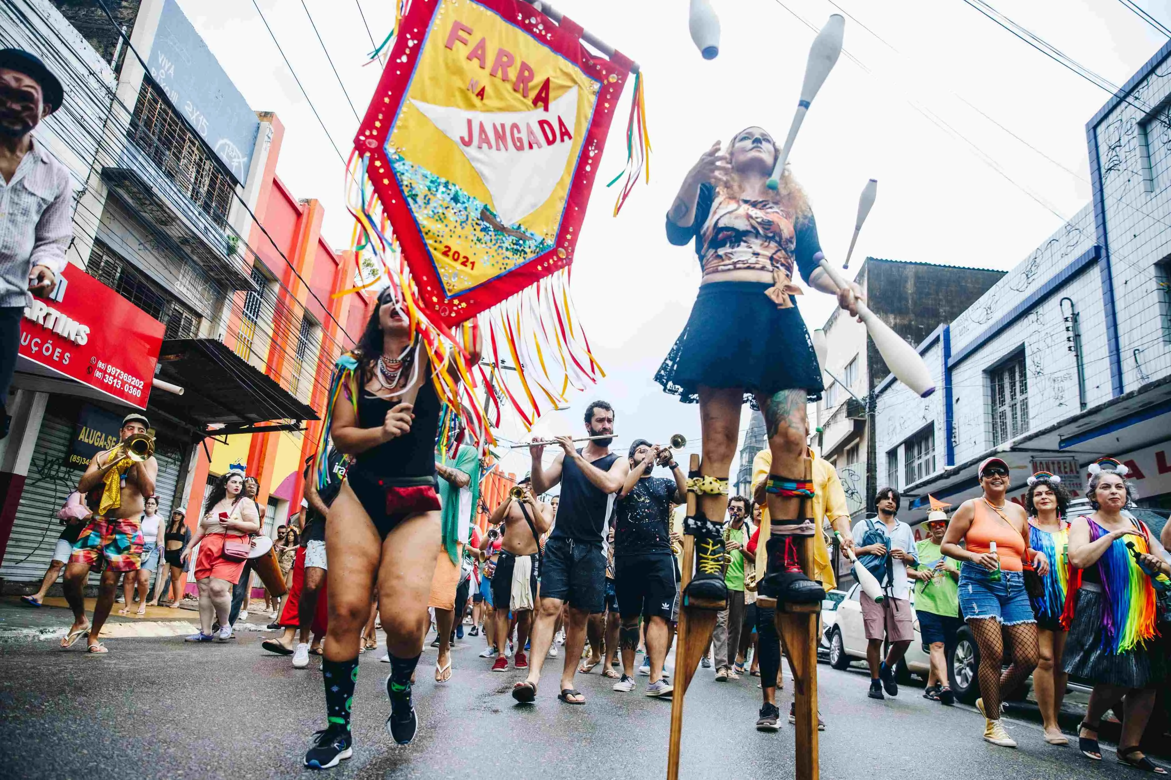 Cortejo Farra da Jangada, no Centro de Fortaleza