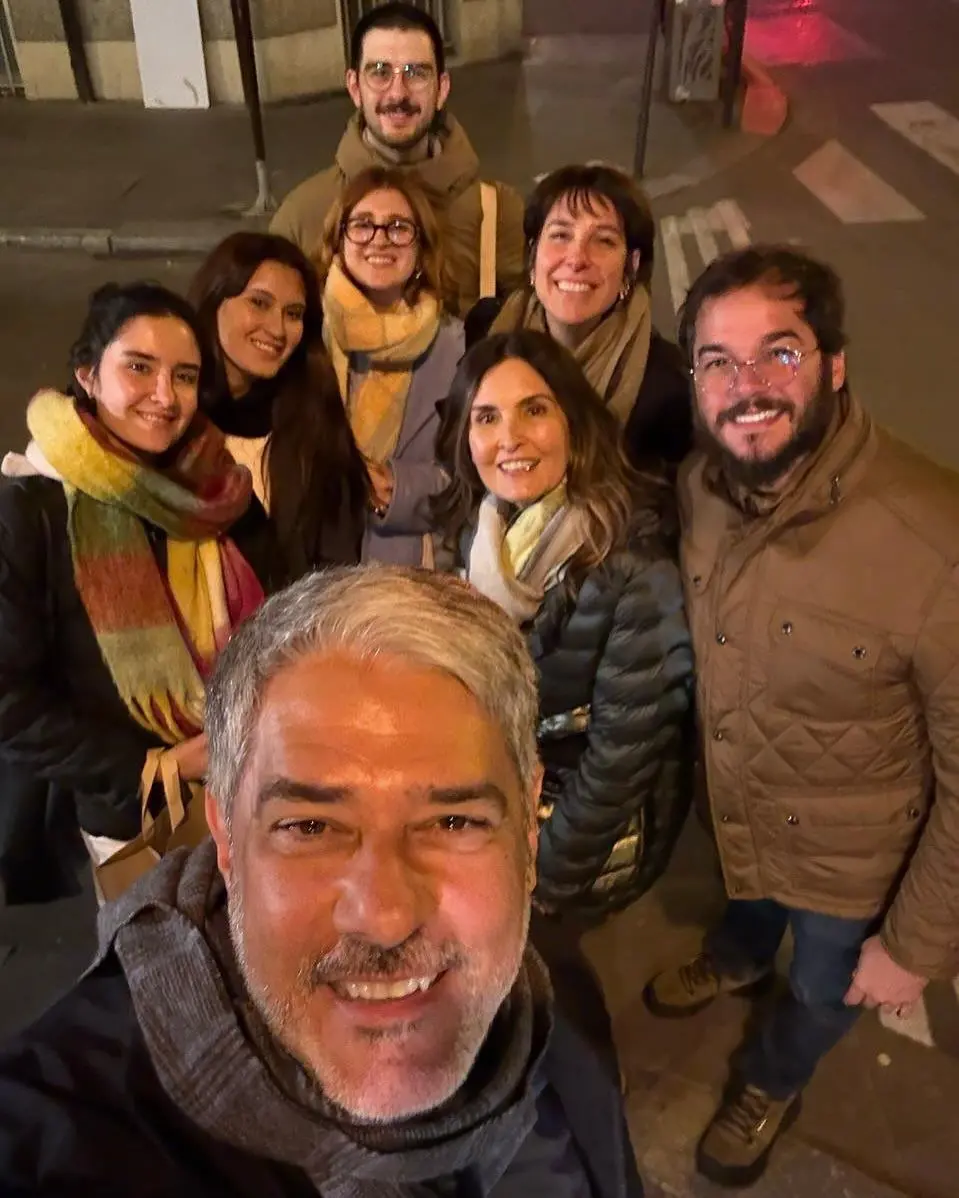 Fátima e Bonner reuniram toda a família, inclusive os companheiros