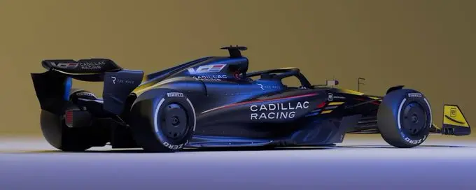 Foto do carro da equipe da Cadillac