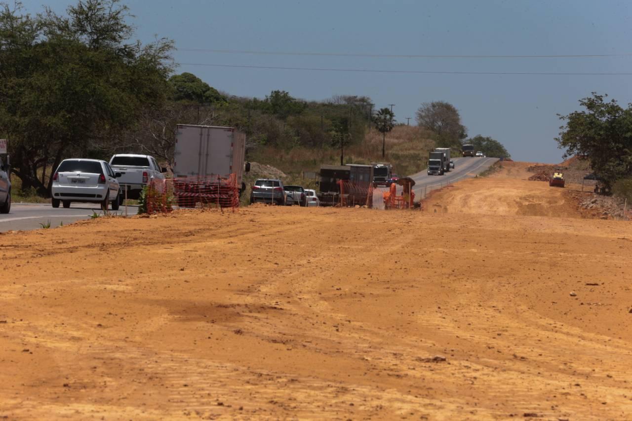 Obras de duplicação da br 222, na localidade de Primavera