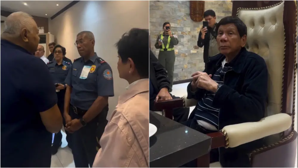 Forças de segurança durante autuação de ex-presidente