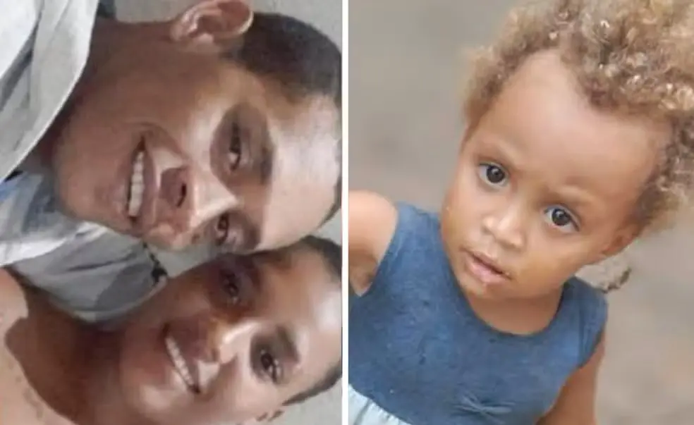 Foto de Flávio dos Santos Neri, Jéssica Cristina de Assis e Naira Gabrielly, família que estava desaparecida e foi encontrada enterrada em chácara de Goiás