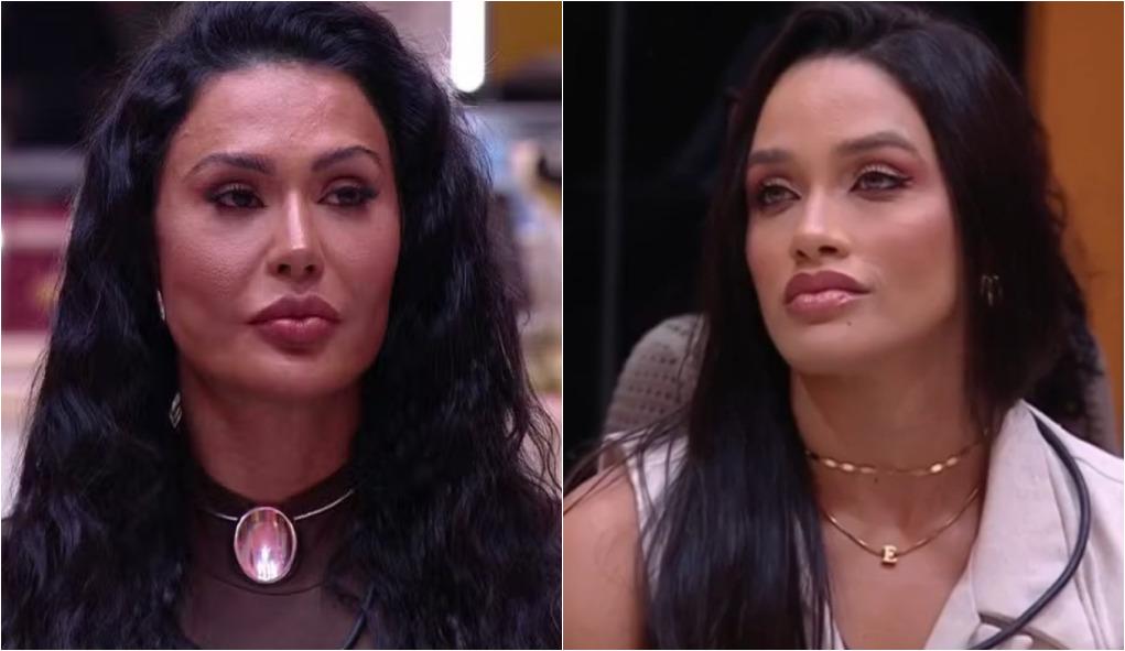 Montagem de fotos mostra Gracyanne à esquerda e Eva à direita