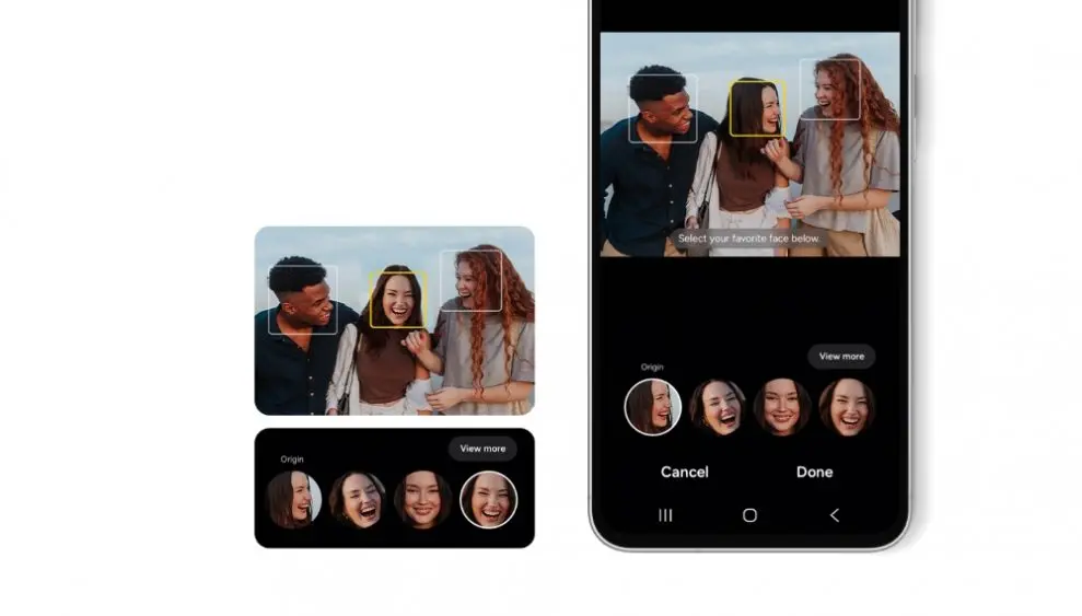 Disponível exclusivamente no Galaxy A56 5G, o recurso Melhor Rosto7 facilita a captura da foto perfeita em grupo ou individual,