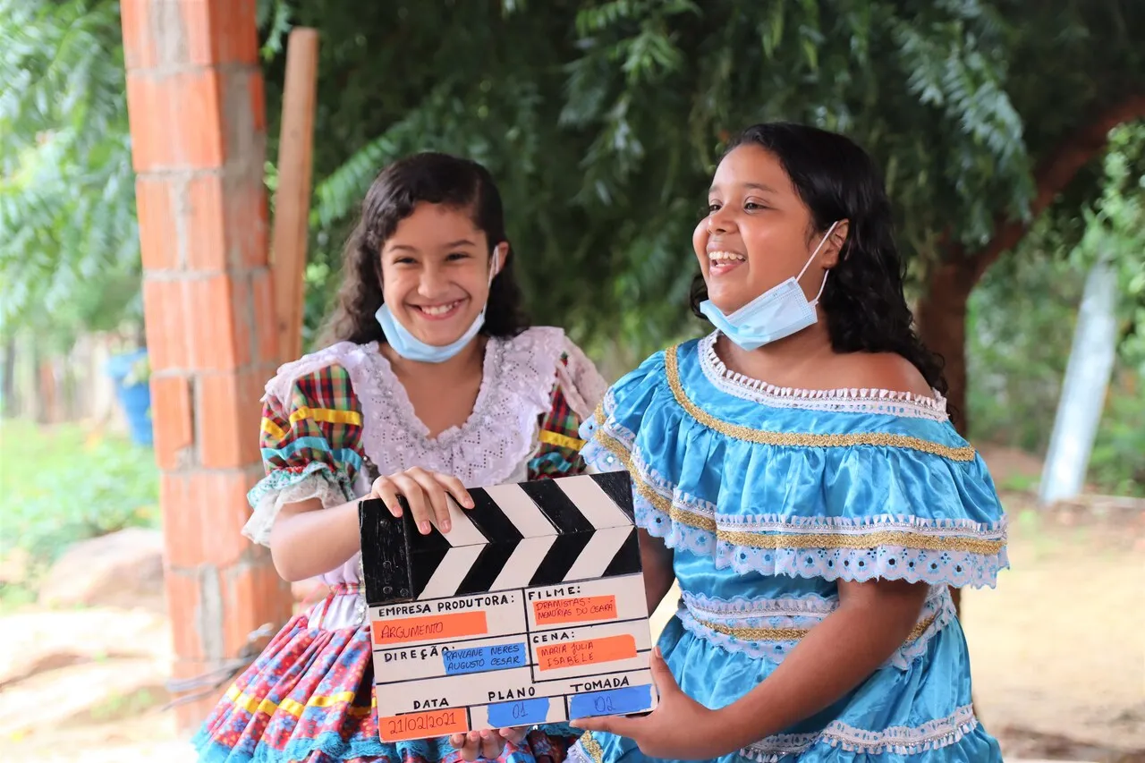 Gravação do filme 'Dramistas - Memórias do Ceará', de Raylane Neres e Augusto Cesar