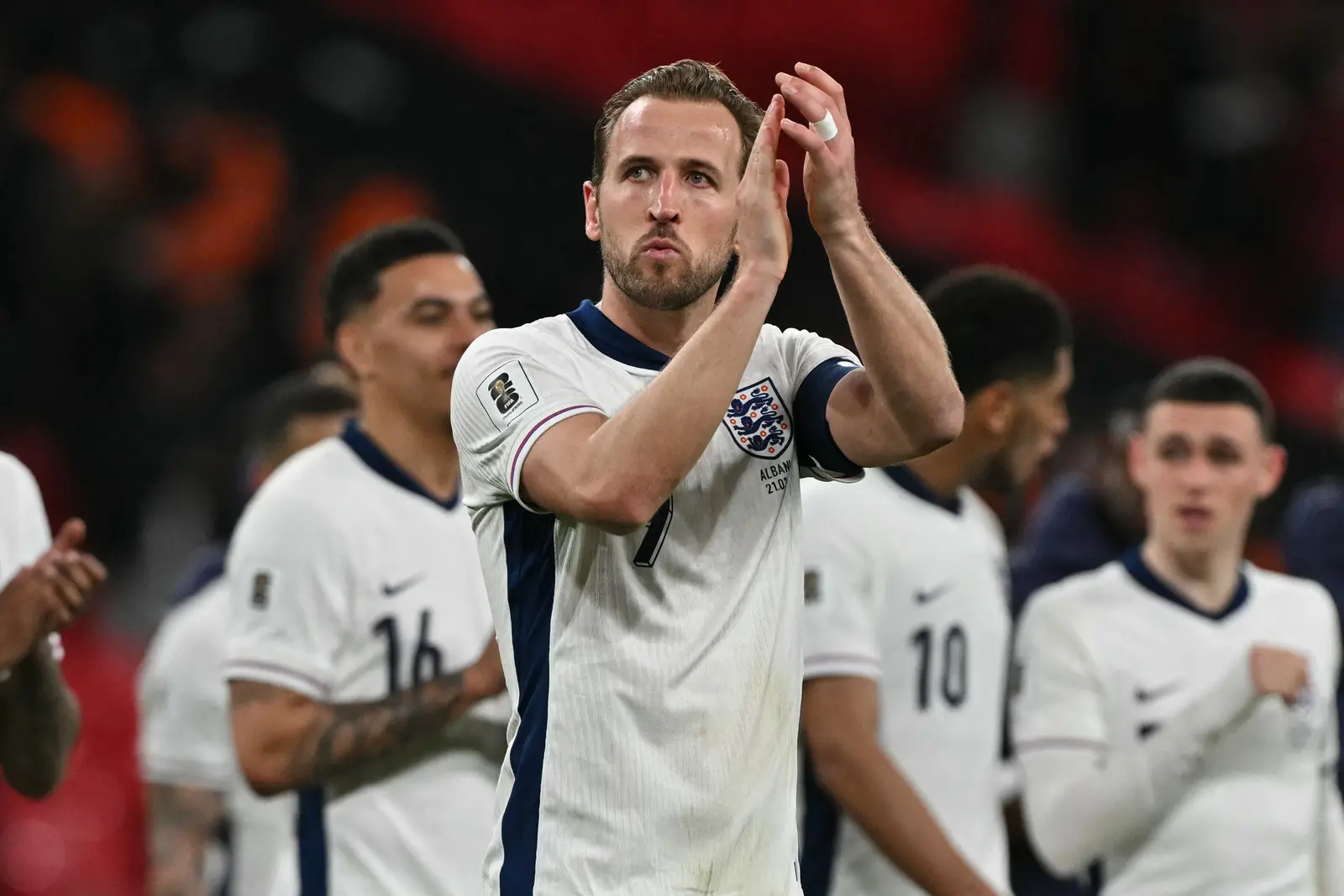 Harry Kane em ação pela Inglaterra