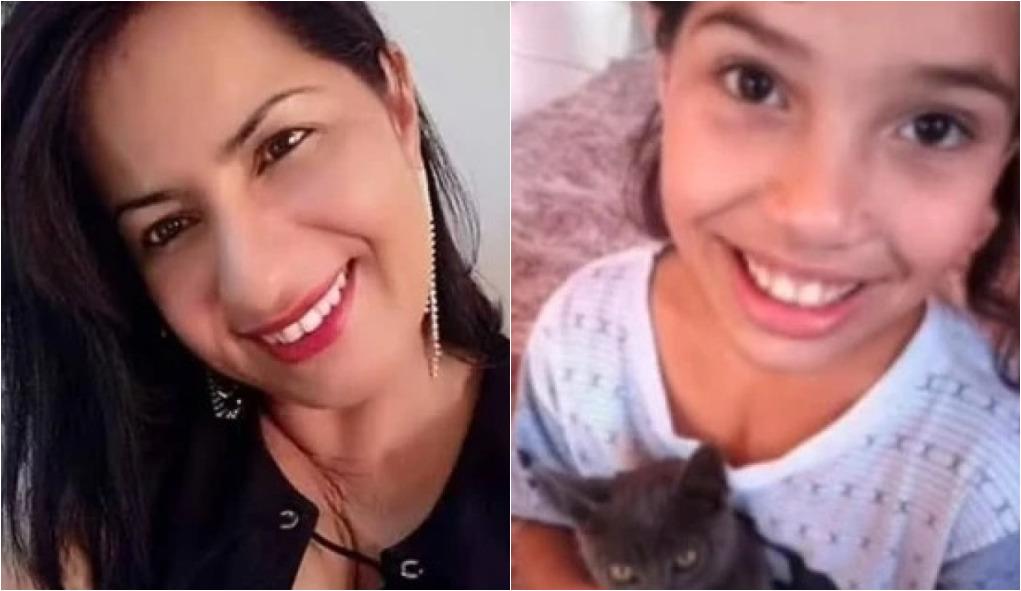 Montagem de fotos mostra avó e neta