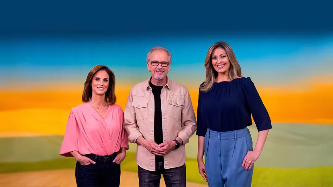 Foto dos apresentadores do Globo Rural, Nélson Araújo e Helen Martins