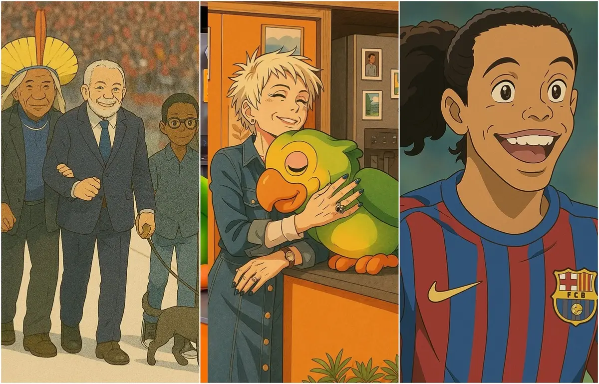 Imagens com estilo Stúdio Ghibli