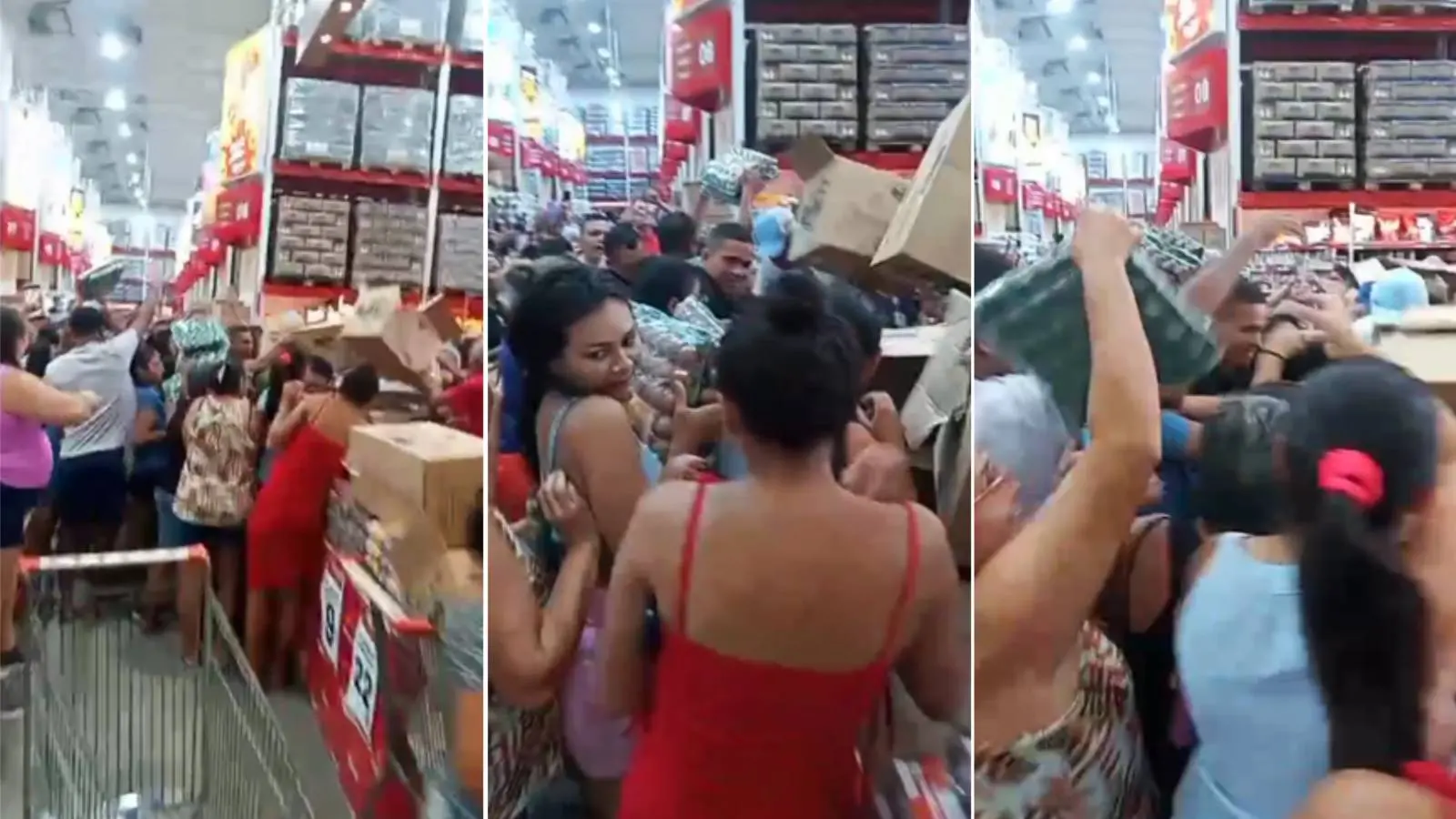 Colegam mostra imagens de clientes se aglomerando para comprar ovo em promoção em supermercado de Fortaleza. Supermercado vende ovos por R$ 8,99 e atrai dezenas de clientes em Fortaleza; veja vídeo