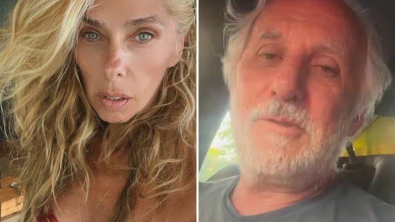 Recorte com imagens dos apresentadores Otávio Mesquita e Adriane Galisteu