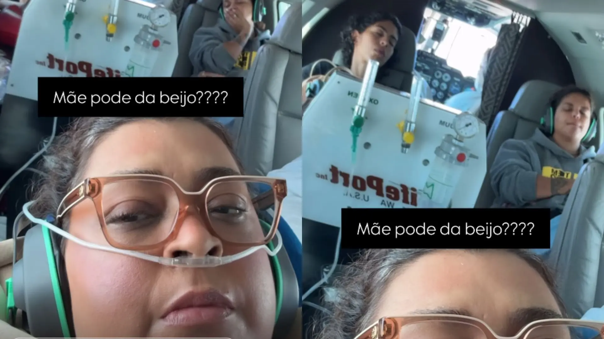 Preta Gil em uma UTI área