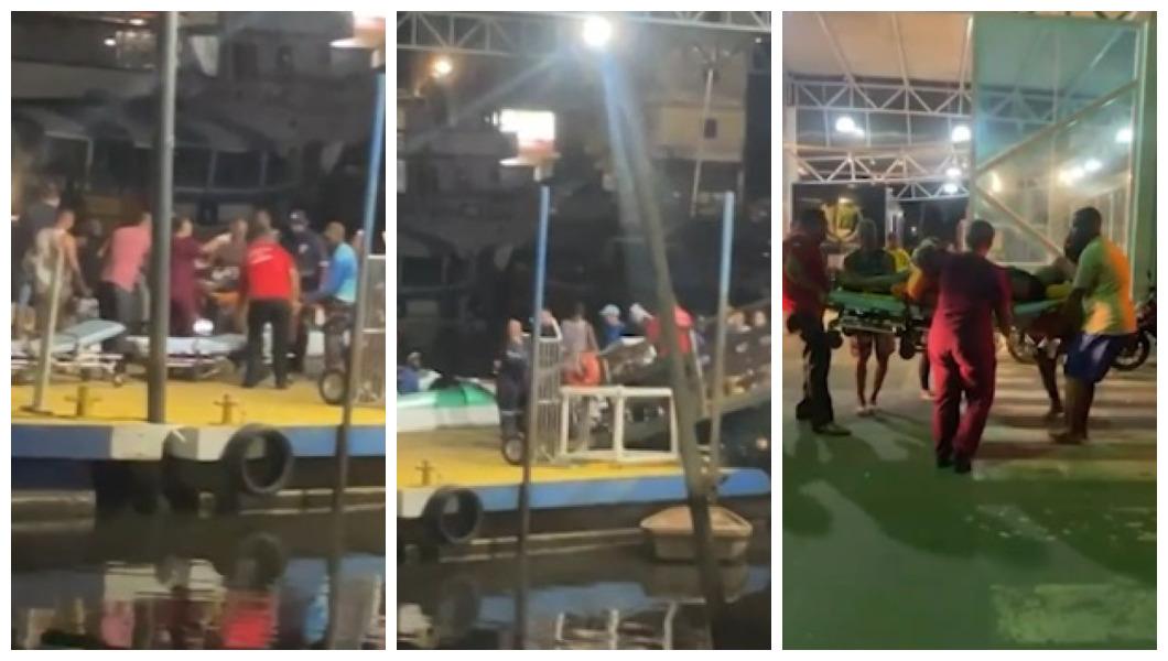 Pessoas são socorridas após acidente com lancha na Bahia