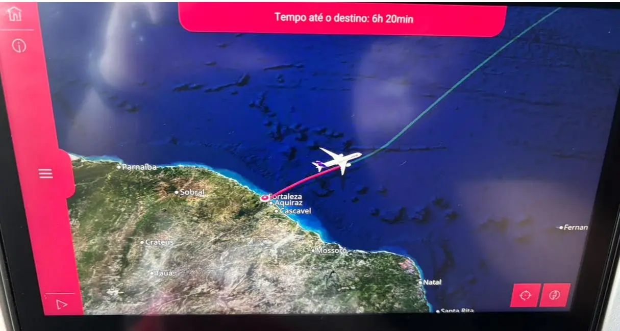 Proa Nordeste assumida pelo Boeing 787 no inaugural Fortaleza Lisboa