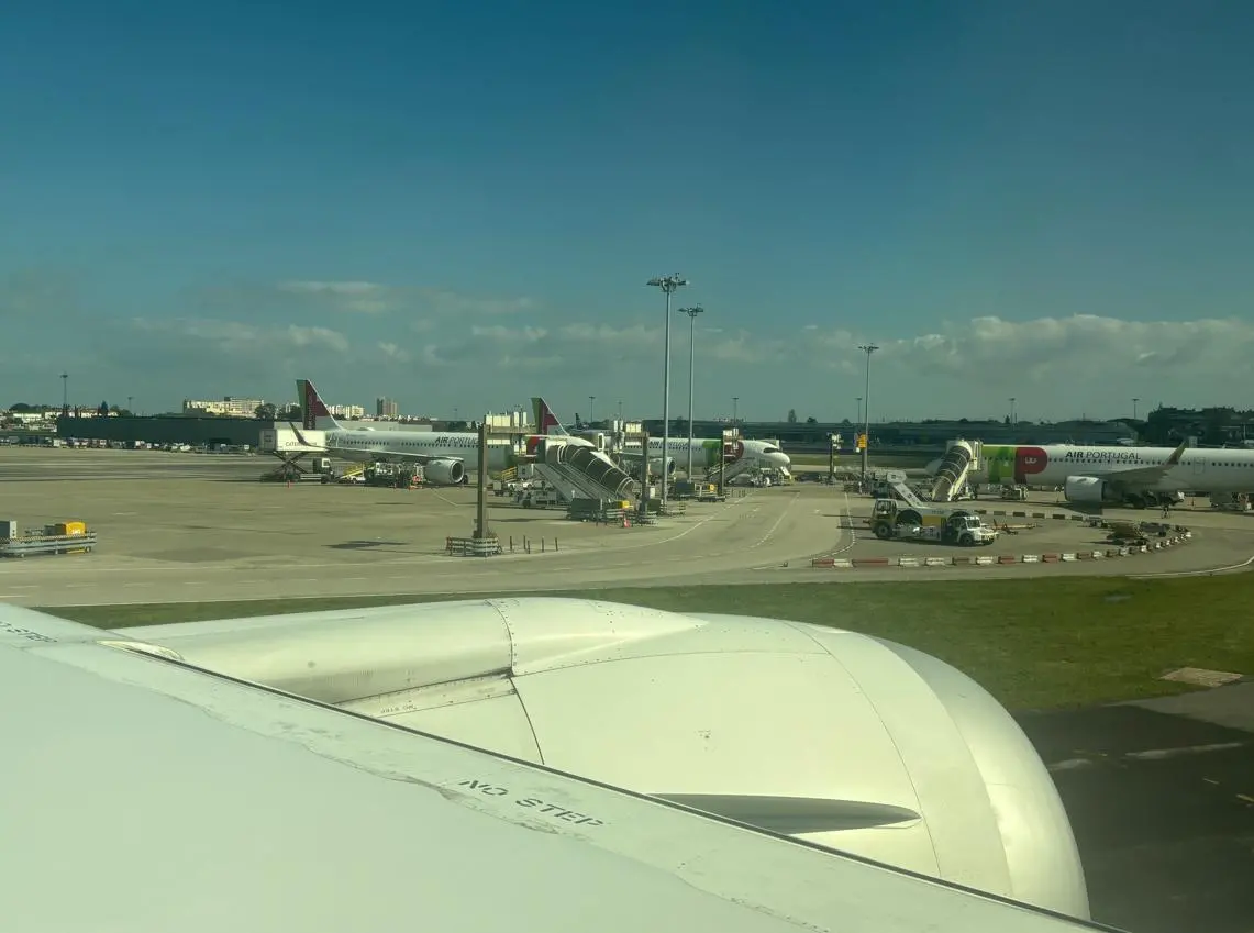 Aeroporto de Lisboa e suas várias aeronaves da Tap Air Portugal
