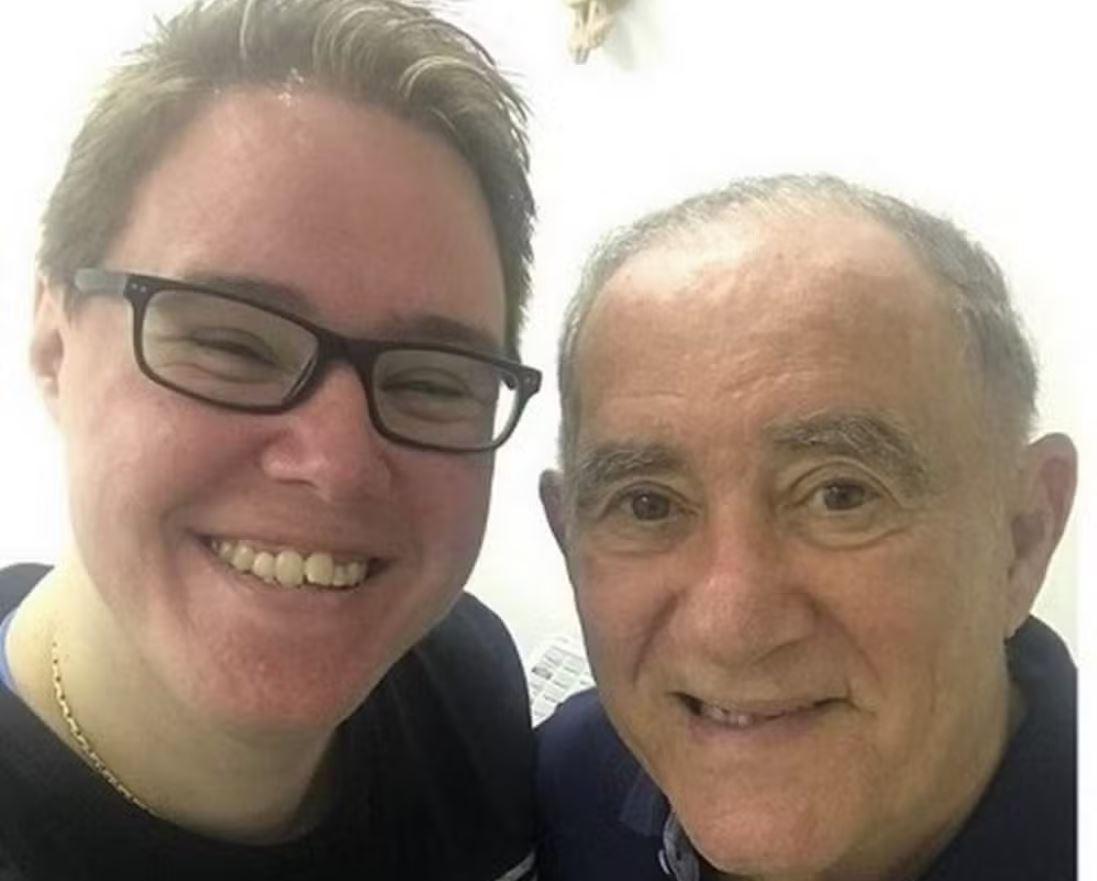 selfie de Juliana Rangel Aragão e Renato Aragão