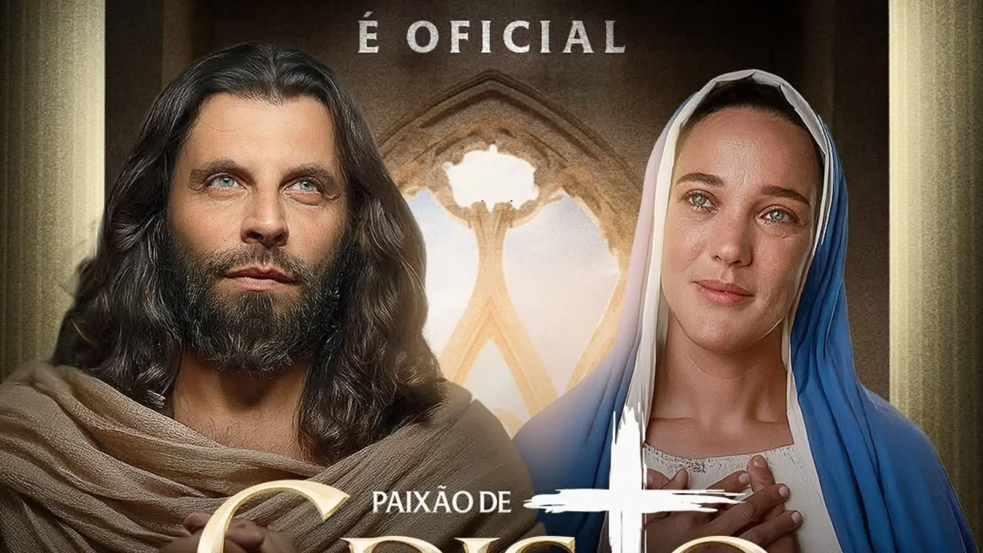 Henri Castelli e Adriana Birolli como Jesus e Maria da Paixão de Cristo de Pacatuba
