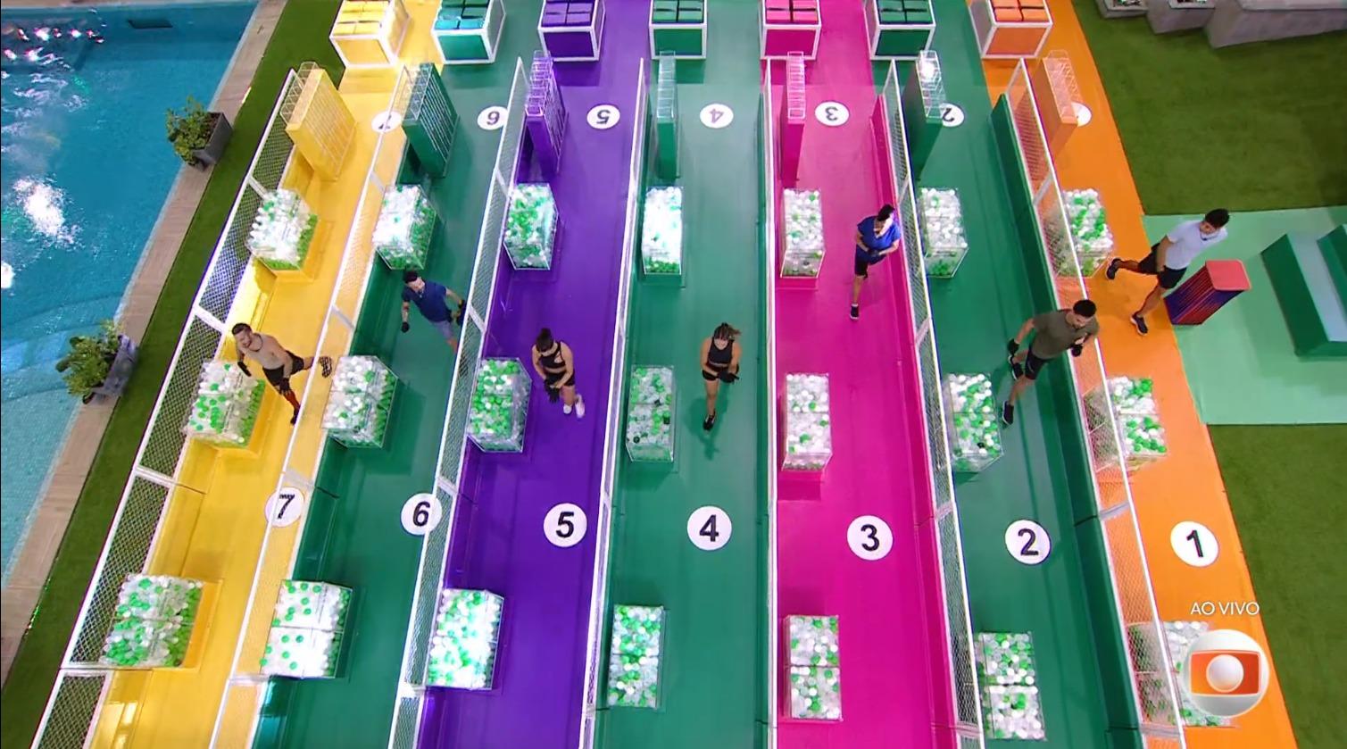 Participantes disputam a Prova do Líder no BBB 25