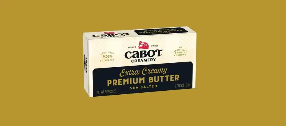A marca Cabot Creamery precisou retirar a manteiga Extra Creamy Premium Sea Salted Butter (com sal marinho) do mercado nos Estados Unidos