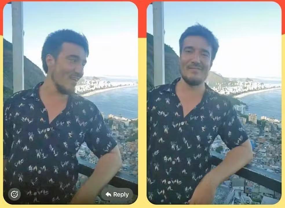 montagem de turista americano que morreu ao tentar atravessar BR-040 pulando grade no Rio de Janeiro