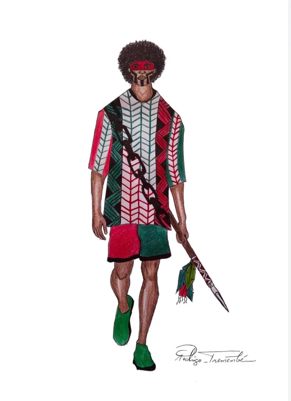 Croqui de Rodrigo foi a única obra de um brasileiro exposta na mostra