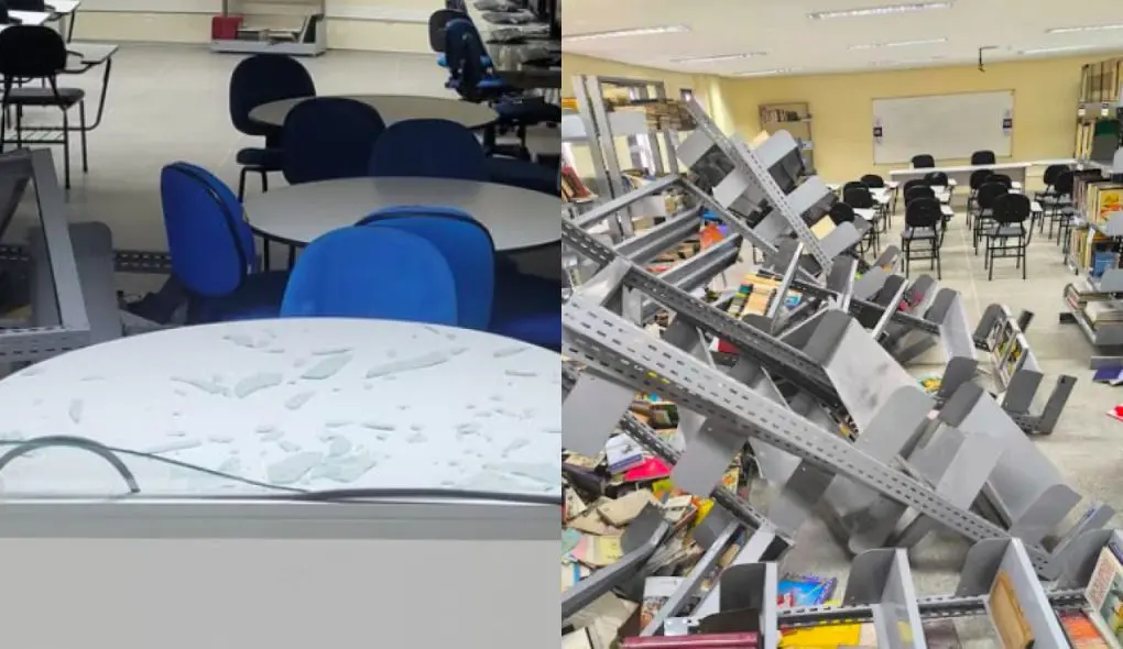 A Universidade espera um relatório da Polícia Federal, que esteve no local