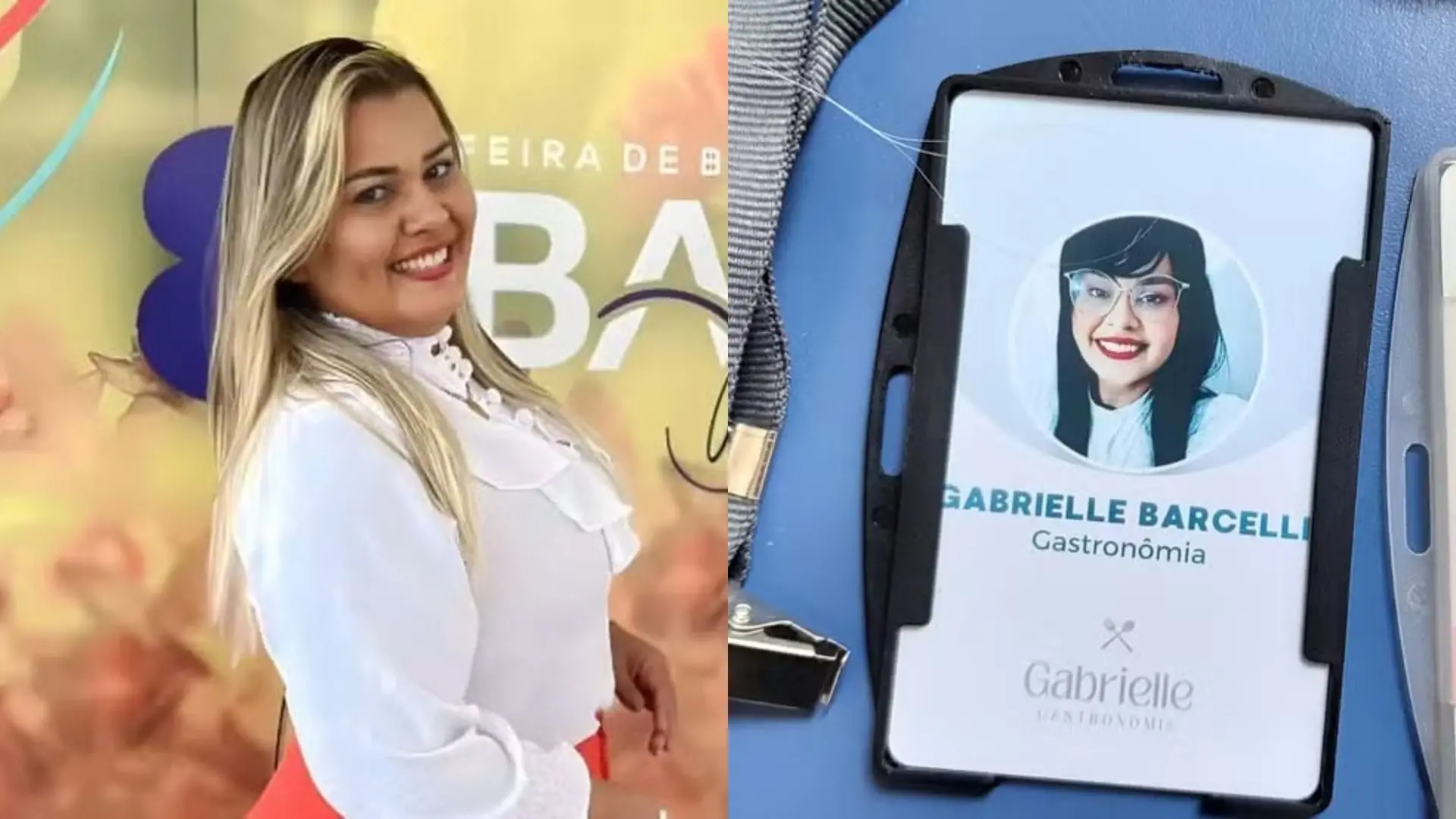 Suspeita presa por envenenar ovo de páscoa no Maranhão ao lado de crachá falso