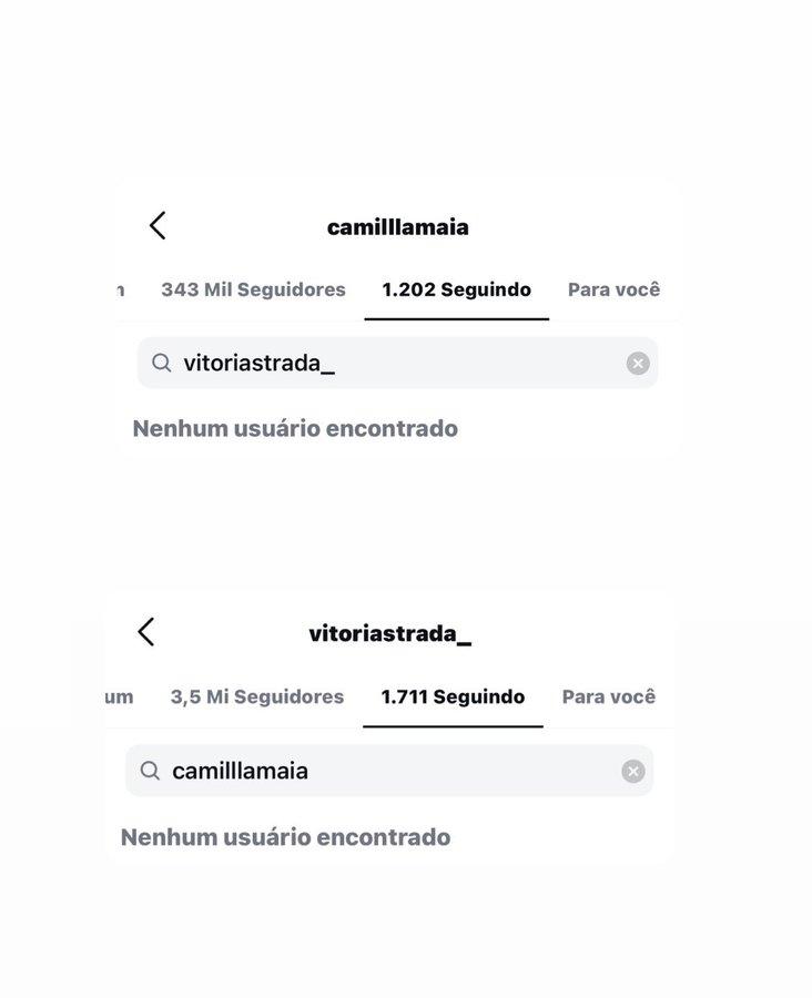 Camilla e Vitória no Instagram