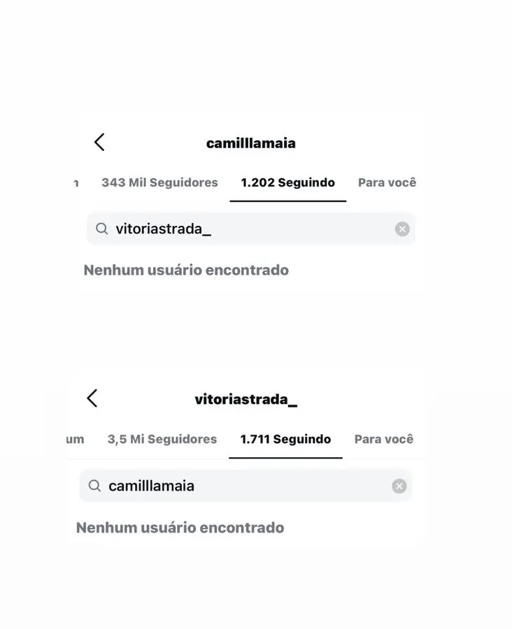 Camilla e Vitória no Instagram