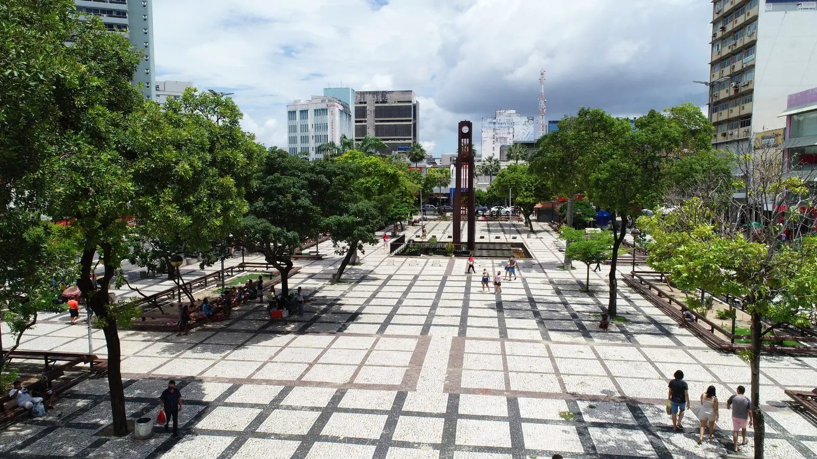 Praça do Ferreira em Fortaleza no ano de 2020
