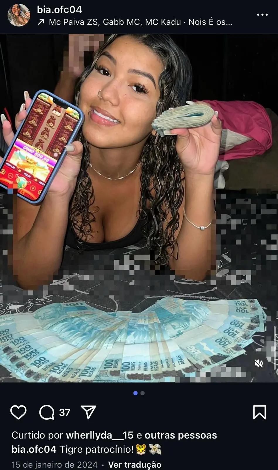 Bianca fazia divulgações do Jogo do Tigrinho