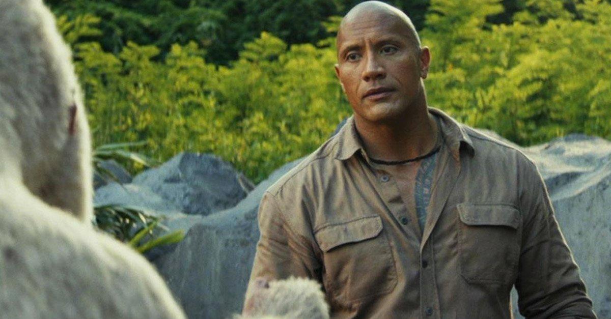 O longa Rampage com o ator The Rock em destaque