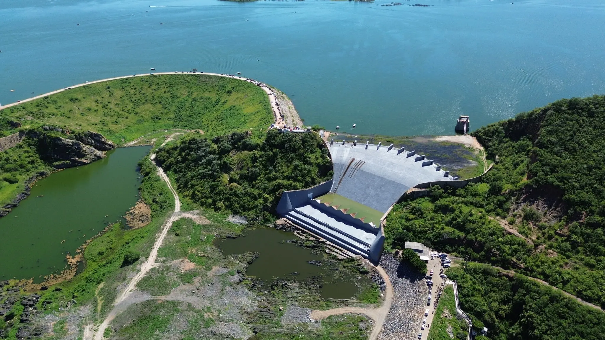 Vista aérea do açude orós