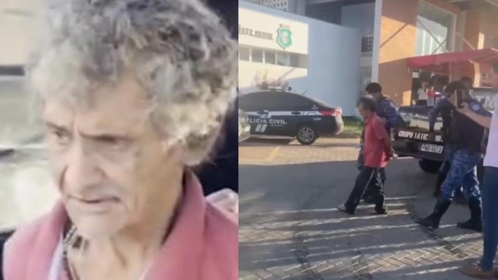 Nas imagens vemos um idoso foi preso suspeito de manter filhas em cárcere privado