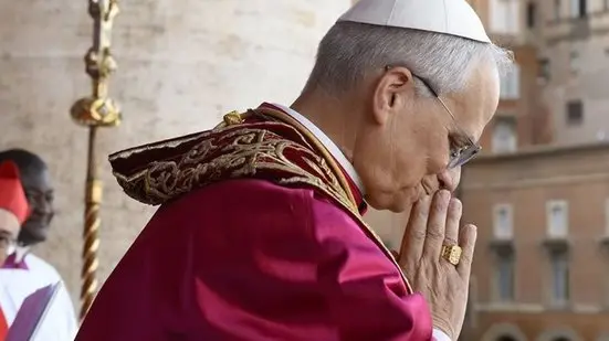 Na imagem, papa Leão XIV durante anúncio do novo pontificado