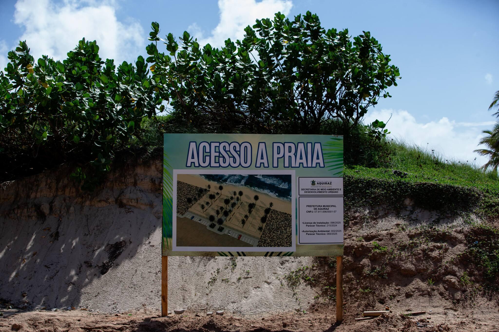 Quadra mostra projeto para a criação de quadras de beach tennis e acesso à praia em Aquiraz