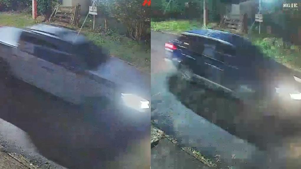 Imagens de câmera de segurança que mostram carros que teriam sido usados em invasão à fazenda