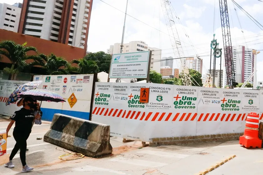 Obras da Linha Leste do Metrofor começaram em janeiro de 2014