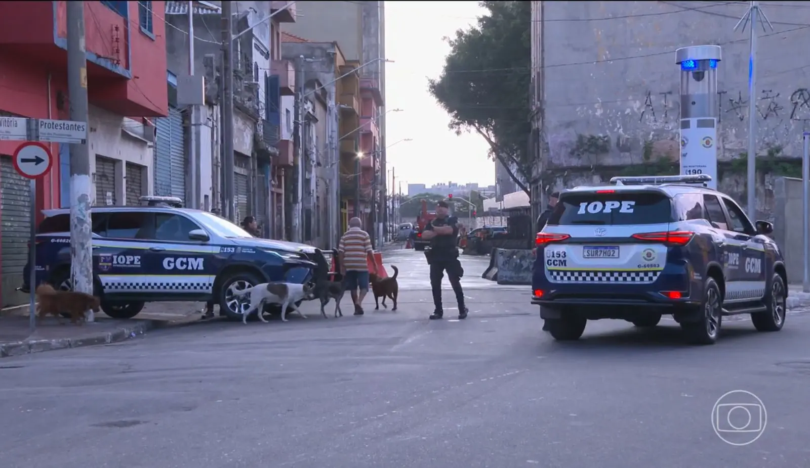 Cracolândia de SP vazia, apenas com policiamento militar