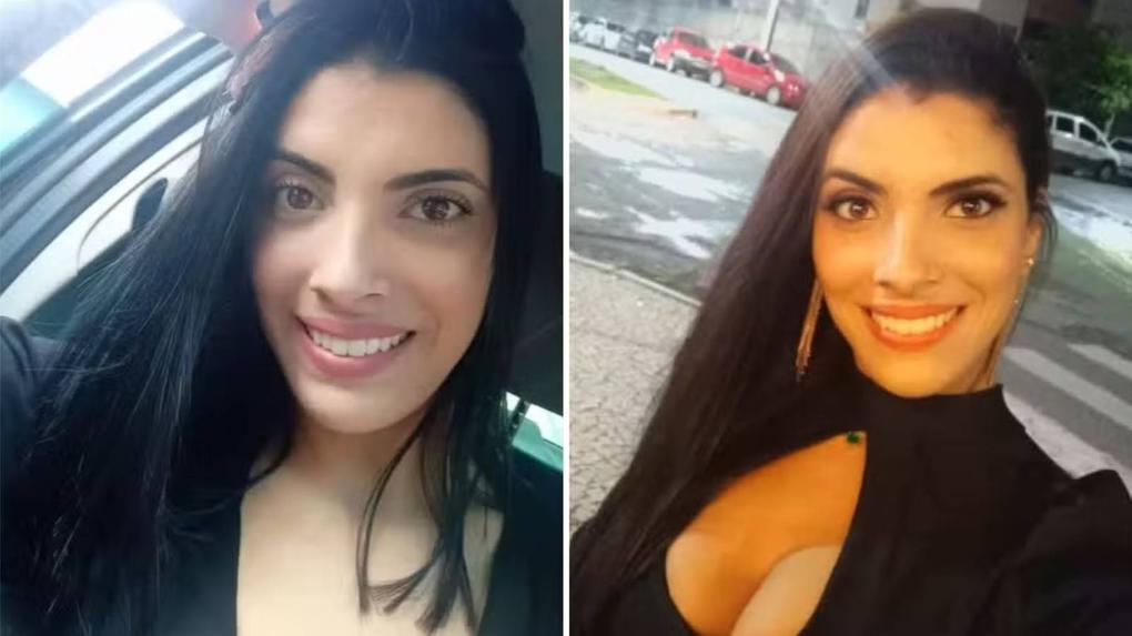 Imagem mostra duas selfies da doméstica Gisele Heloísa Alves Silva, que desapareceu voluntariamente em Goiás devido dívidas em jogos