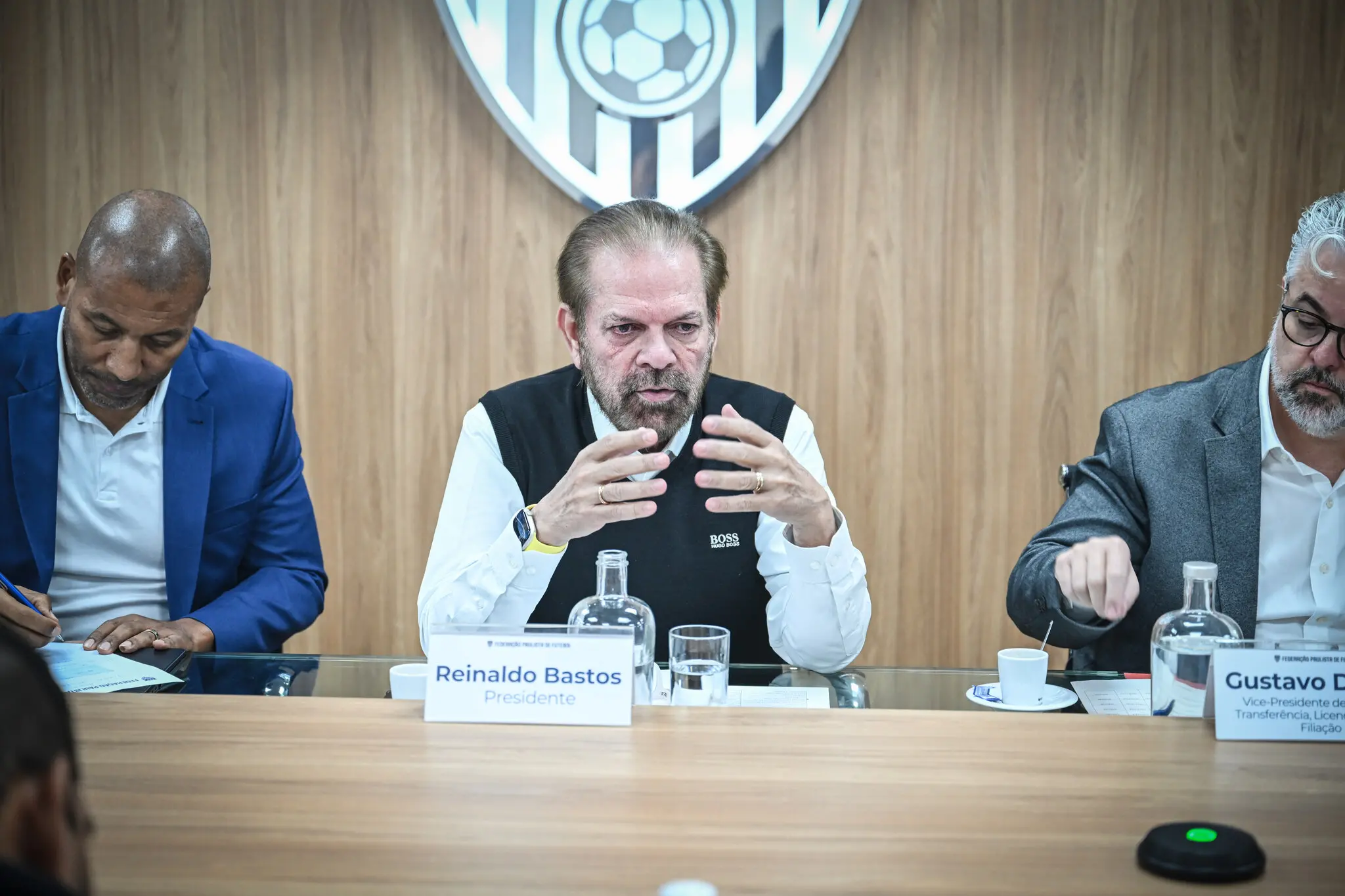 Foto de Reinaldo Carneiro Bastos, presidente da Federação Paulista de Futebol (FPF), e candidato à presidência da CBF