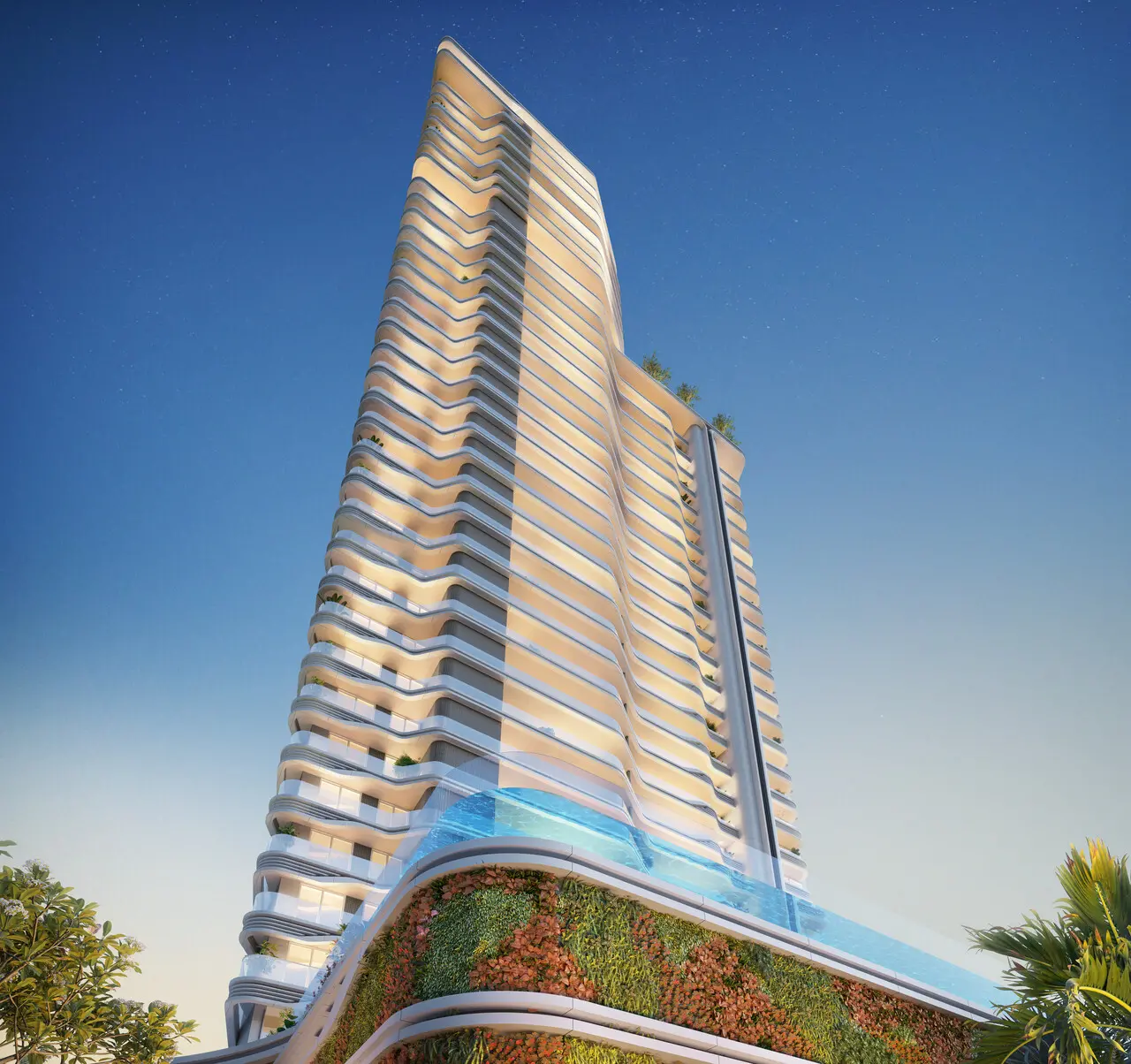 Vista panorâmica do BS Gold e de como ficará a maior piscina do BRasil