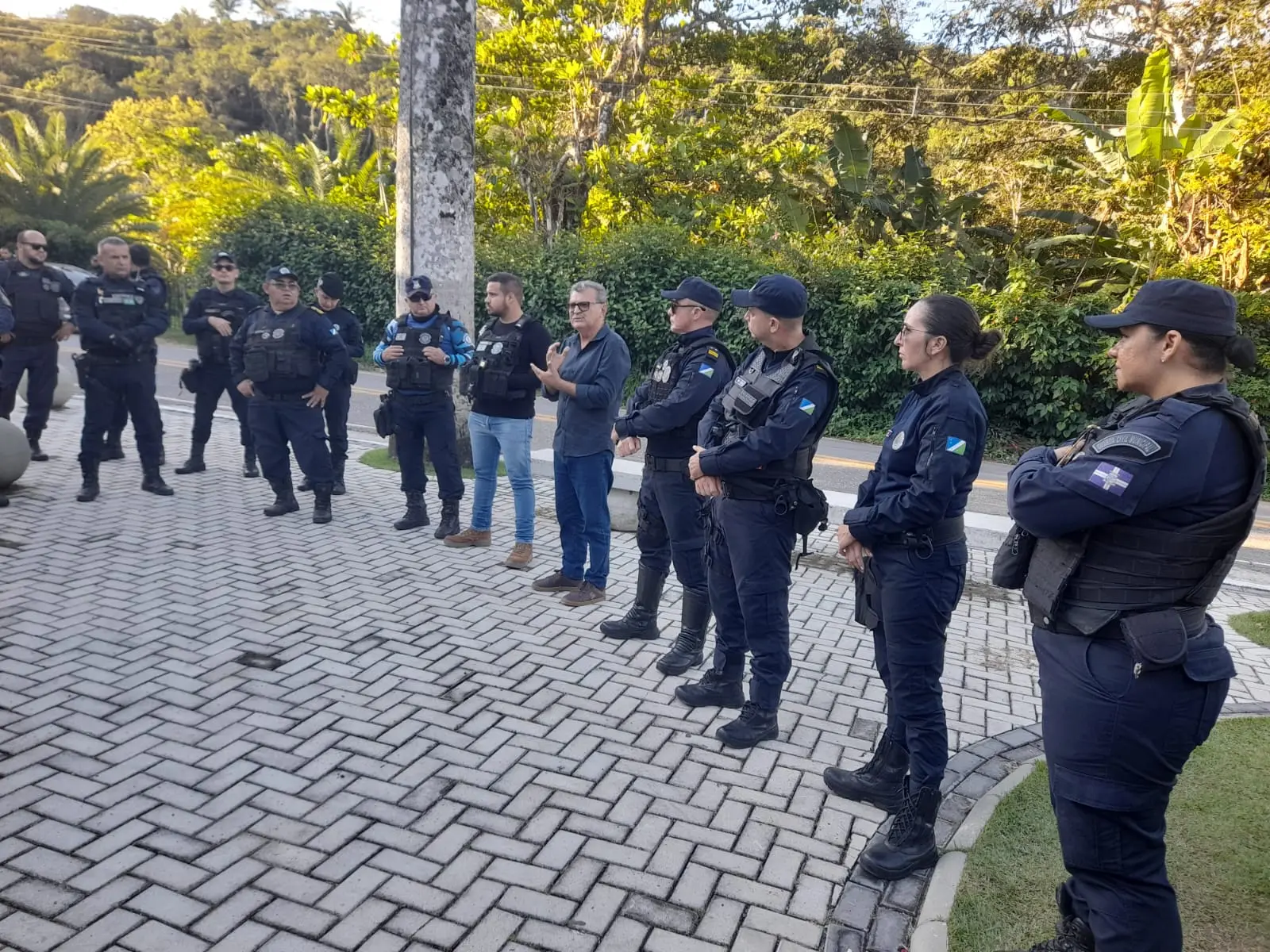 Guardas municipais de São Gonçalo do Amarante nas buscas pelo colega