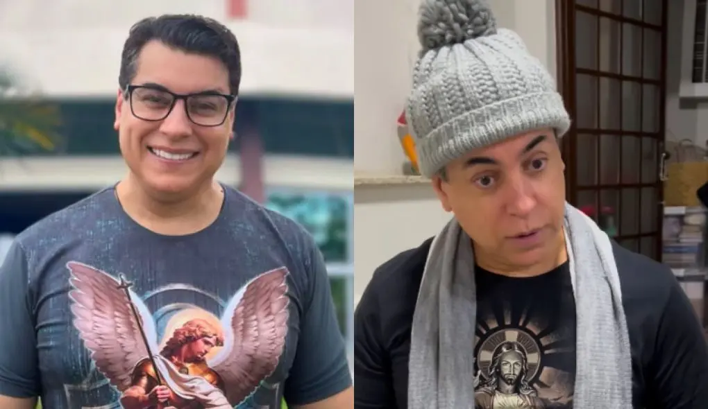 Após a nota recusando batizar os bonecos, o padre voltou a ironizar, fingindo ser um bebê reborn ao lado da mãe